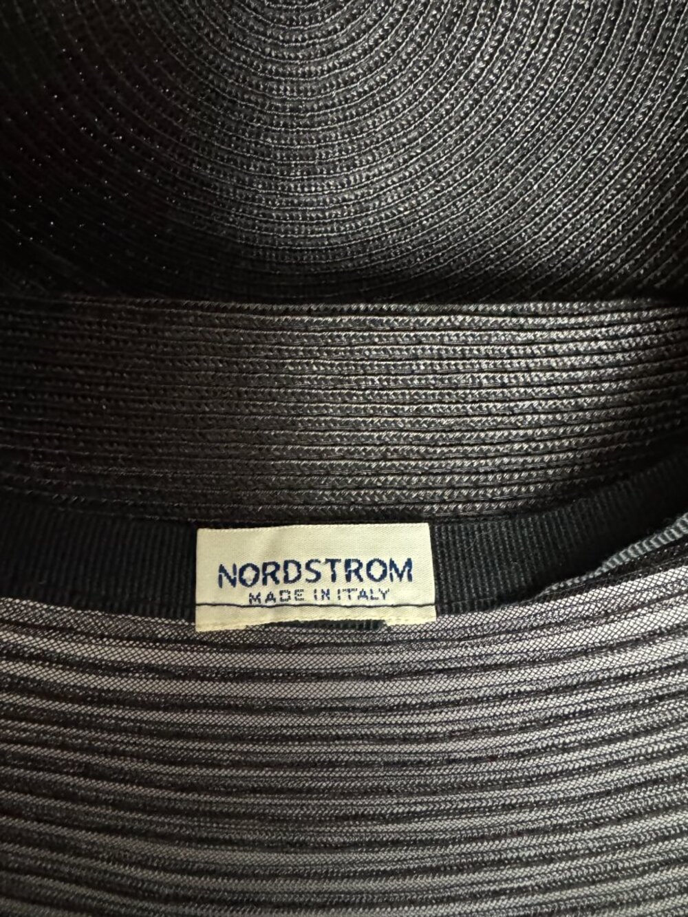 Elegant Luxury Black Hat Nordstrom Made in Italy Brim - Picture 7 of 7
